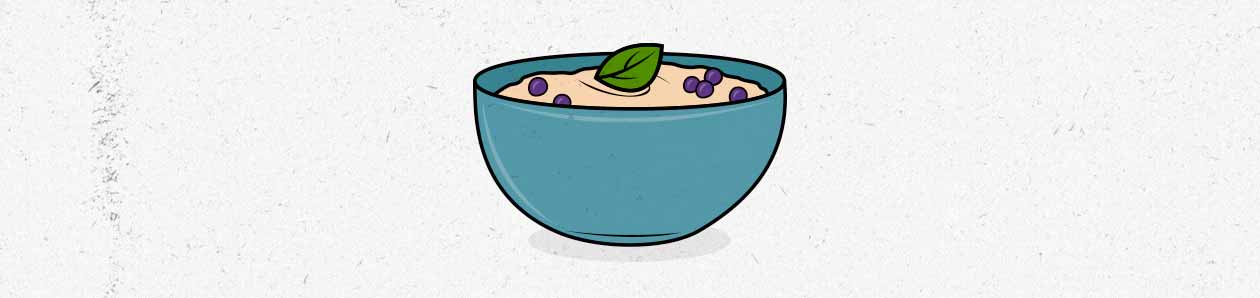 Illustration of a bowl of oatmeal