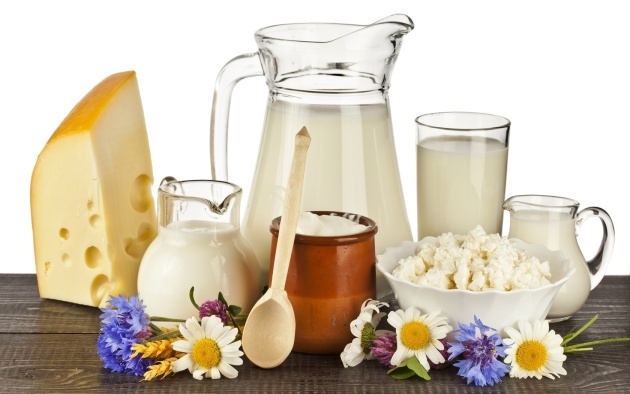 Продукты, богатые белком: молочные продукты