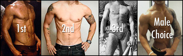 The top-rated male bodies from our small, informal survey study