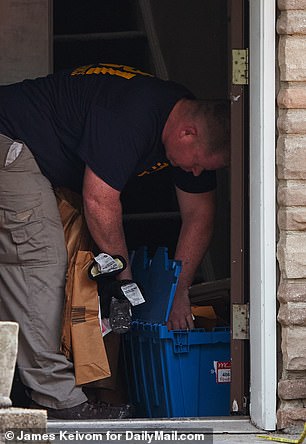 FBI agents at the scene on Wednesday seized evidence from the home after it authorities said 