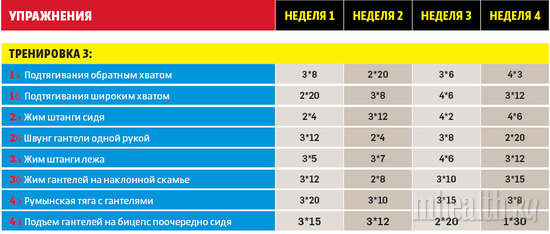 План тренировок с гантелями дома для мужчин на неделю