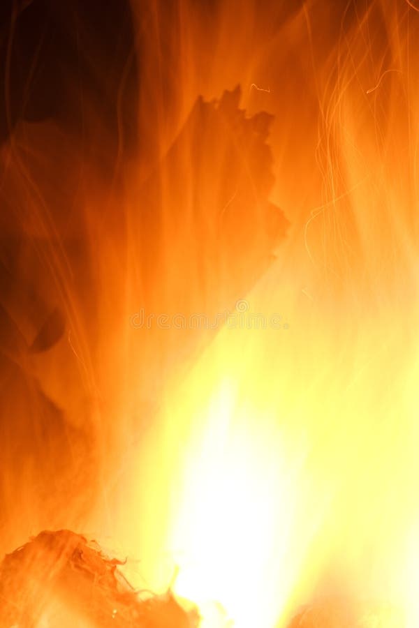 Burn fire flame at dark background royalty free stock images