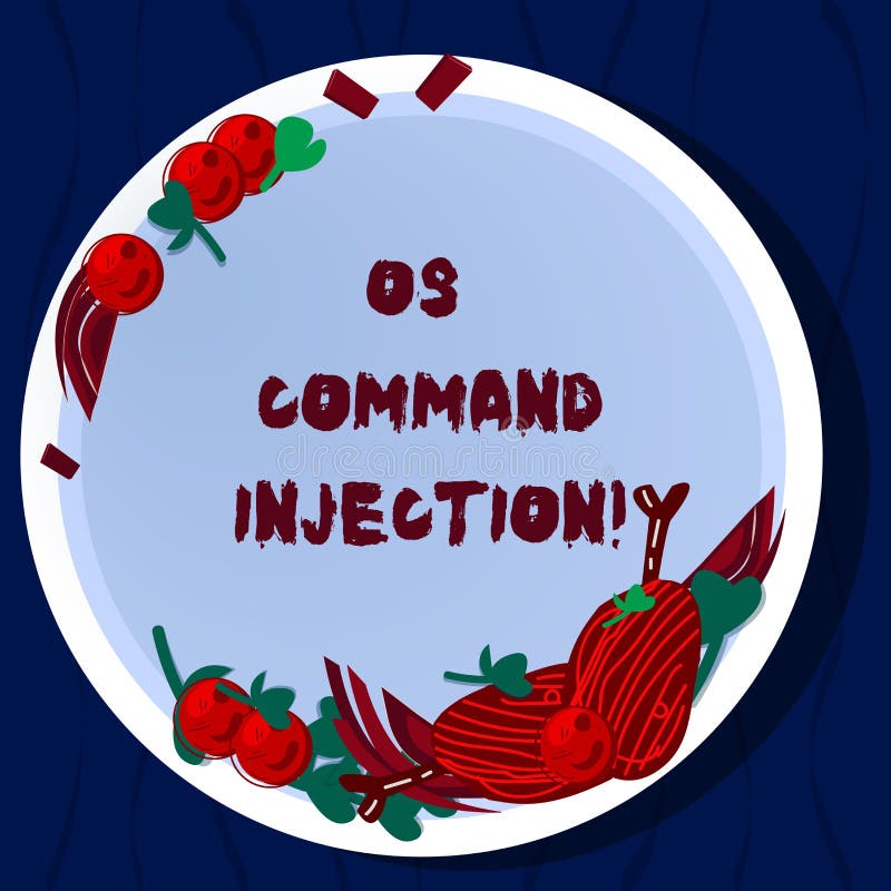 Handwriting text Os Comanalysisd Injection. Concept meaning Attack technique used for illegal execution of comanalysisds. Hand Drawn Lamb Chops Herb Spice royalty free illustration