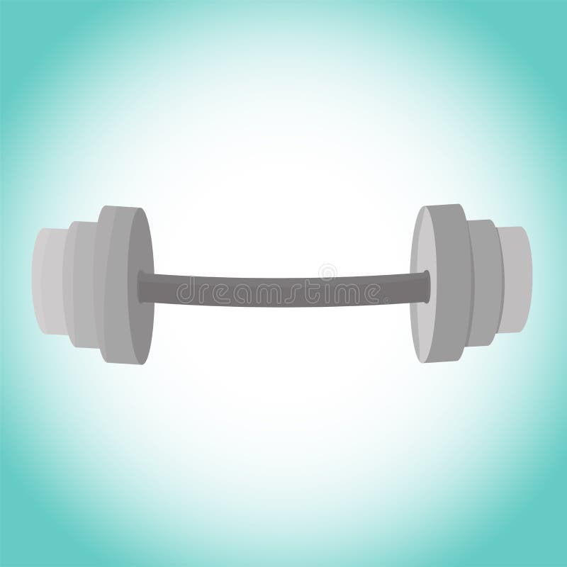 Vector image Fitness barbell. Icon of dumbbell, Exercises with w vector illustration