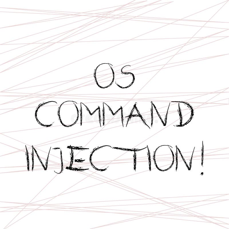 Writing note showing Os Comanalysisd Injection. Business photo showcasing Attack technique used for illegal execution of. Comanalysisds Straight Line Scattered vector illustration