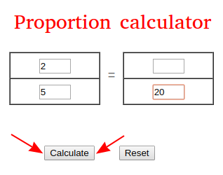 Proportion calculator